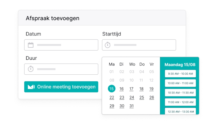 BE NL Schedule meetings 3 1