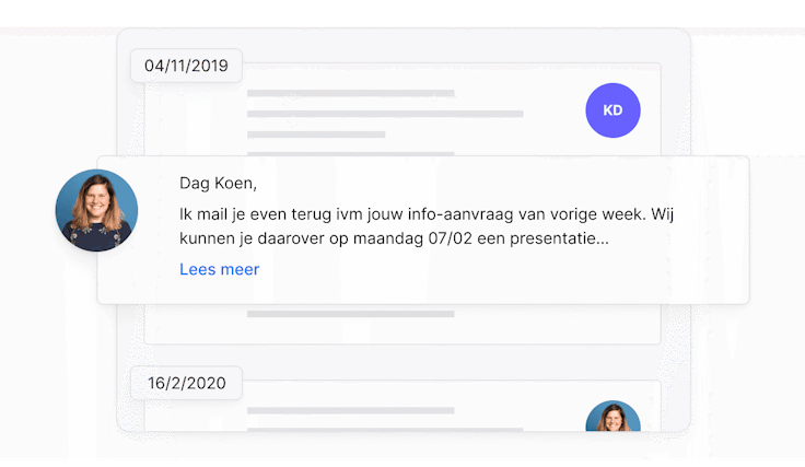 BE NL De communicatiegeschiedenis per klant