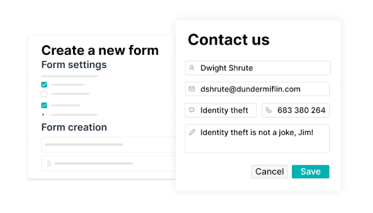HQ Duplo Screen CMA Contact Form Card