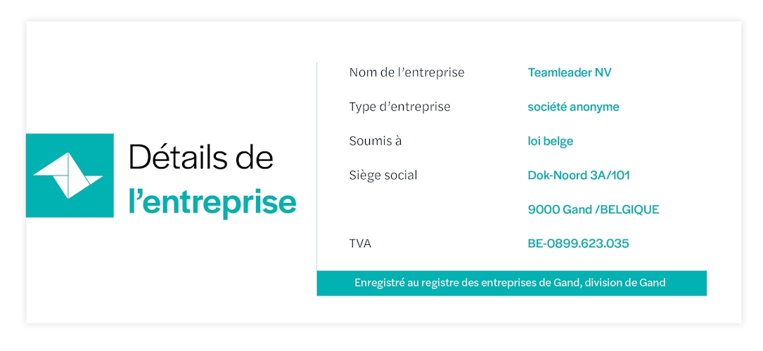 Company details Teamleader NV FR