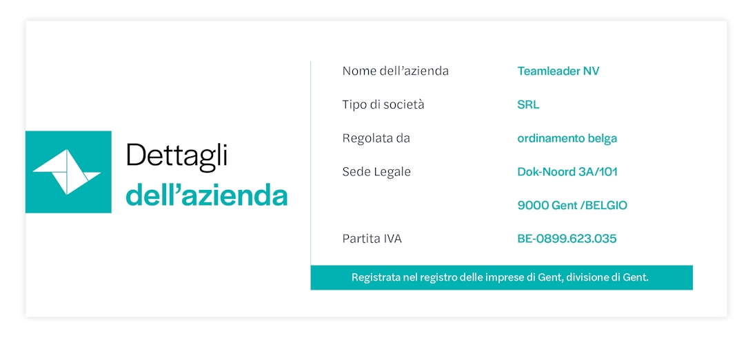 Company details Teamleader NV IT
