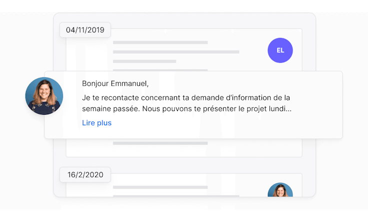 FR FR De communicatiegeschiedenis per klant